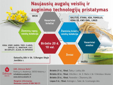 Naujausių augalų veislių ir technologijų pristatymas