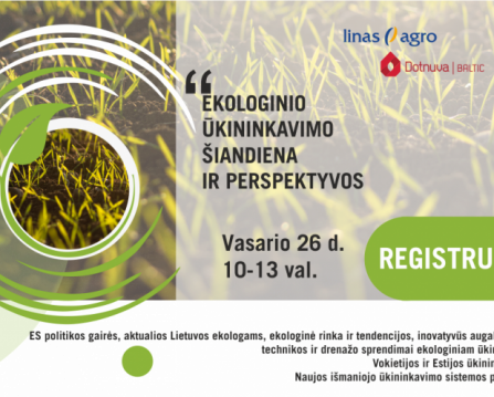 Kviečiame į konferenciją „Ekologinio ūkininkavimo šiandiena ir perspektyvos“ Kviečiame į konferenciją „Ekologinio ūkininkavimo šiandiena ir perspektyvos“