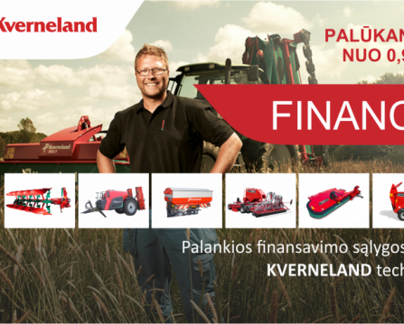 Gerėja finansavimo sąlygos visai „Kverneland“ technikai Gerėja finansavimo sąlygos visai „Kverneland“ technikai