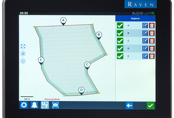 Išmani automatinio vairavimo sistema RAVEN CR12 ekranas, RS1 antena ir DirecSteer vairas