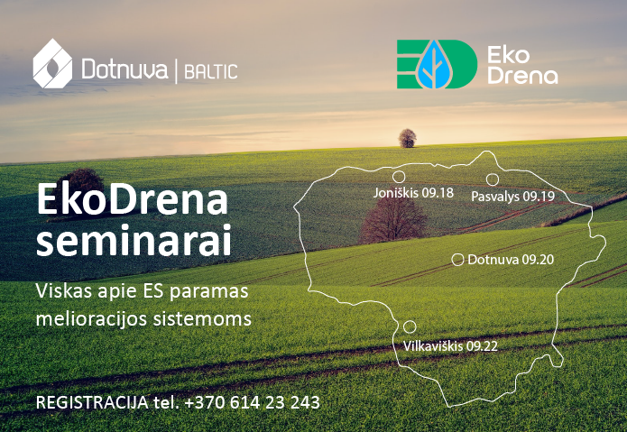 Registruokis į EkoDrena seminarus JAU DABAR Registruokis į EkoDrena seminarus JAU DABAR