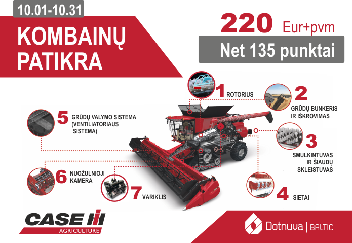 Posezoninės kombainų patikros Posezoninės kombainų patikros