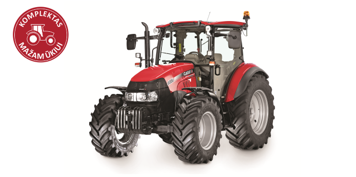 Traktorius Case IH Farmall 105C - komplektas mažam ūkiui