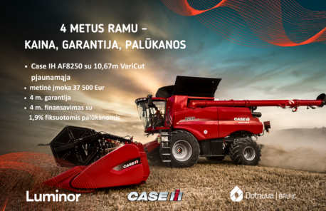 Kaina, Garantija, Palūkanos - Case IH VariCut Pjaunamoji