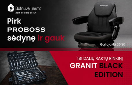 Pirk PROBOSS sėdynę ir gauk dovanų!