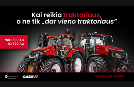 Galingi traktoriai dideliems ūkiams