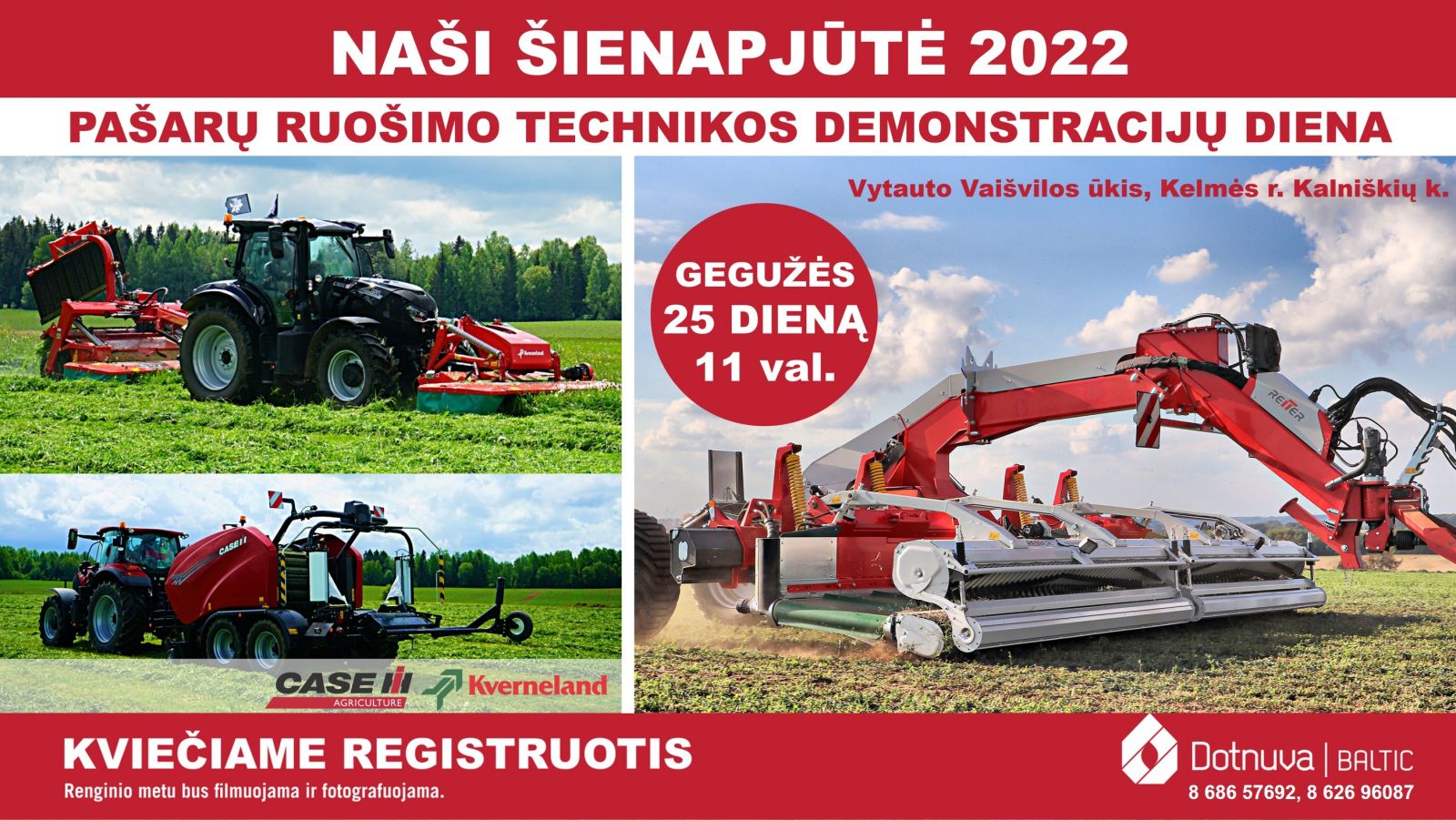 Pašarų ruošimo technikos demonstracijų diena Naši šienapjūtė 2022